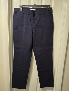 Liz Claiborne Womens Straight Pull-On Pant. Navy.12